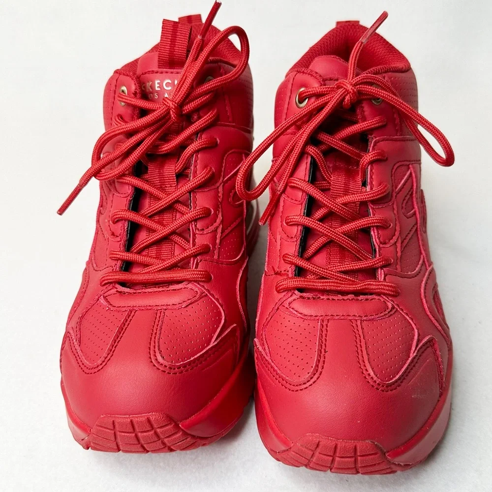 NEW Red Skechers Women's Uno Hi Size 7  Sneaker Tennis Athletic Walking - Picture 12 of 14